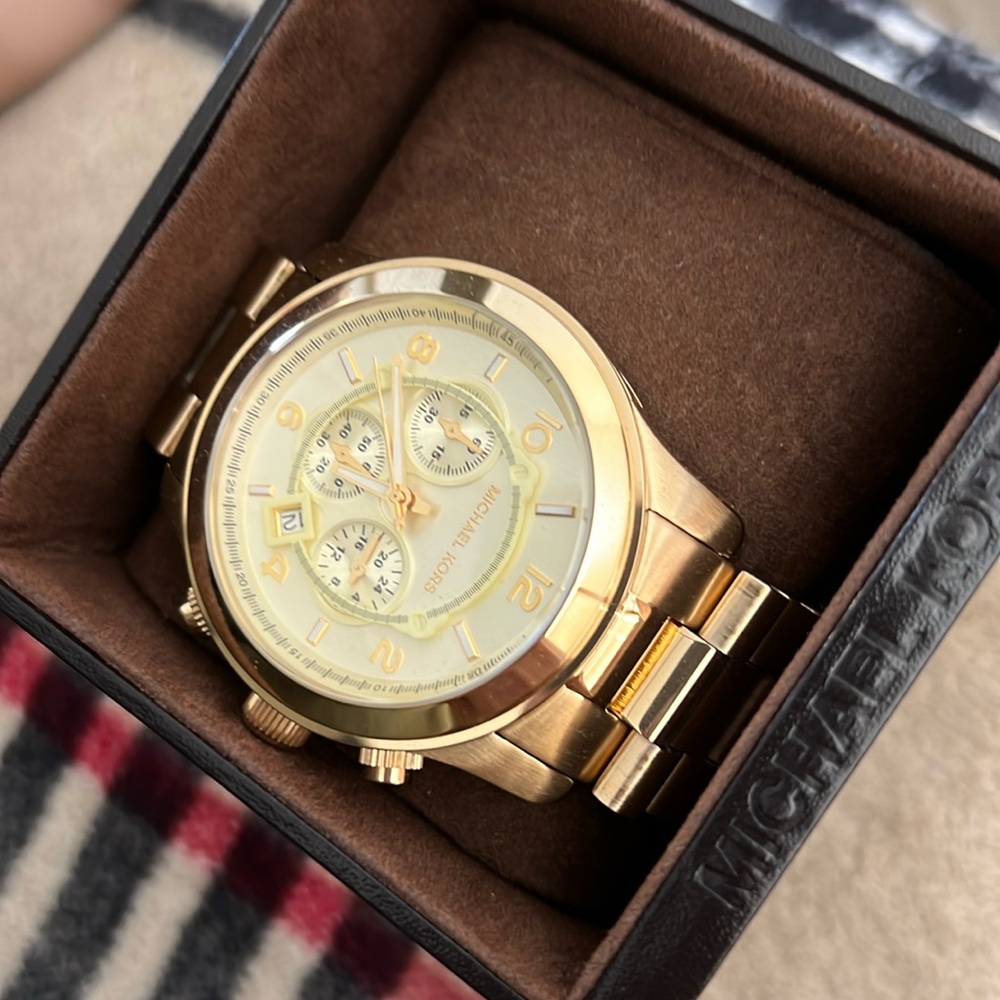 Michael kors gold plated watch men’s
